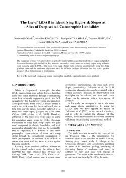 The Use of LiDAR in Identifying High-risk Slopes at