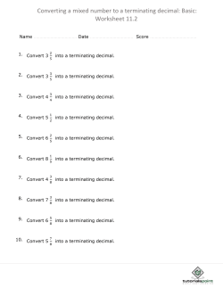 Converting a mixed number to a terminating decimal