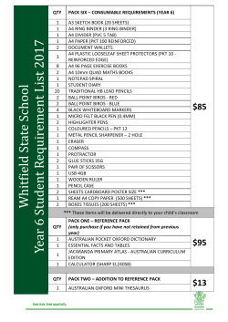 2017-year-6-student-requirements