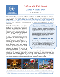 Celebrate with UNA-Canada - United Nations Association In Canada