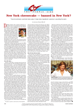 New York cheesecake &mdash; banned in New York?