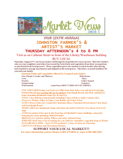 Farmers Market - Johnston Development Corporation