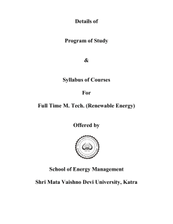 Offered by School of Energy