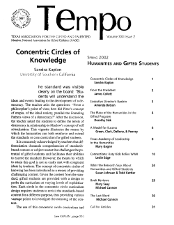 Concentric Circles of Knowledge - Texas Association for the Gifted