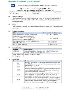 Appendix D: Example DNA Extraction Protocol