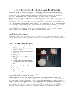 How to Resurrect a Potentially Dead Fog Machine