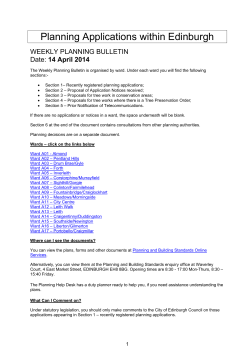 Planning applications within Edinburgh