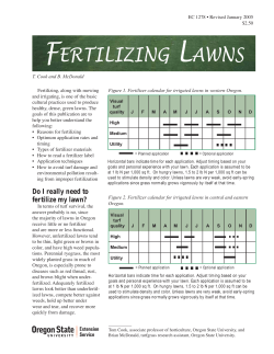 Fertilizing Lawns, EC 1278 (Oregon State University Extension