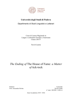 The Ending of The House of Fame: a Matter of tick-tock
