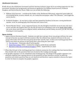 Abolitionist)Literature) ) Briefly(discuss(the