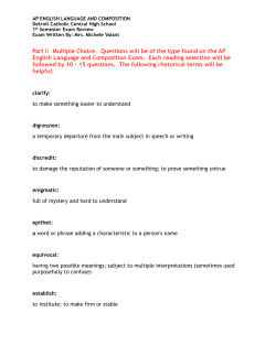 Part I: Multiple Choice. Questions will be of the