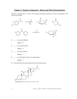 Chapter 3 - Organic Compounds: Alkanes and Their Stereochemistry