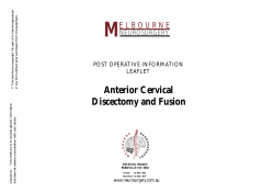 Anterior Cervical Discectomy and Fusion