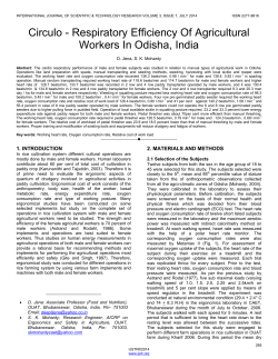 Circulo - Respiratory Efficiency Of Agricultural Workers In Odisha, India