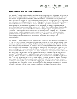 The School of Liberal Arts - Kansas City Art Institute