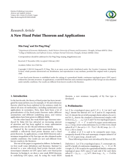 A New Fixed Point Theorem and Applications