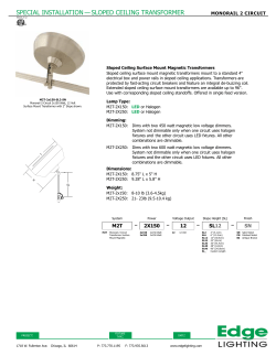 special installation &mdash; sloped ceiling transformer