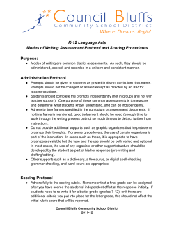 K-12 Language Arts Modes of Writing Assessment Protocol and