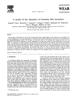 A model of the dynamics of bounda~ film formation
