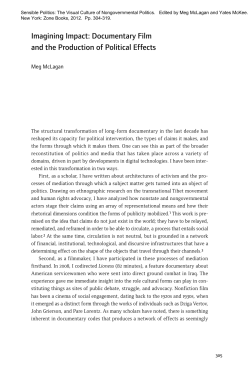 Imagining Impact: Social Issue Documentary and