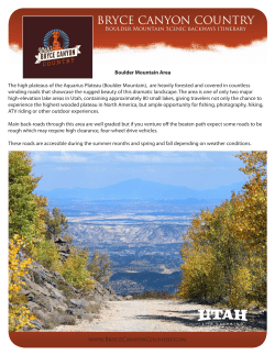 Boulder Mountain - Bryce Canyon Country