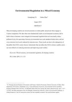 Environmental Regulation in a Mixed Economy