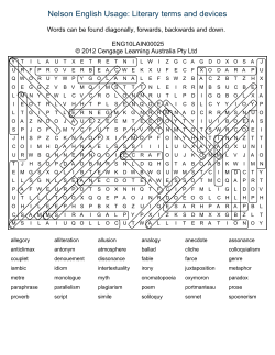 Literary terms and devices