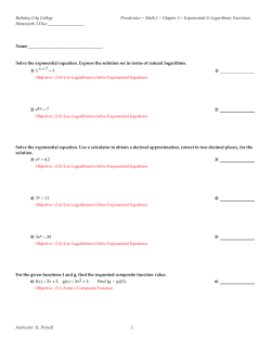 Berkeley City College Precalculus - Math 1 - Chapter 5
