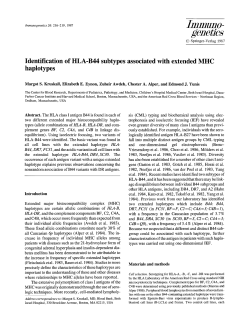 Identification of HLA-B44 subtypes associated with extended MHC