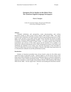 Emergency Rx for Studies on the Ethnic Press: The Armenian