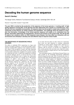 Decoding the human genome sequence