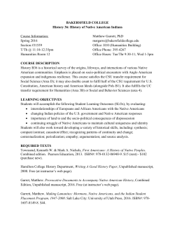 BAKERSFIELD COLLEGE History 36: History of Native American