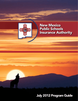 July 2012 Program Guide - New Mexico Public School Insurance