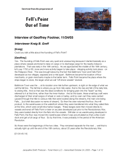 Geoffrey Footner interview, 11/24/2003