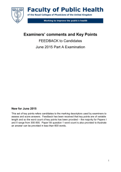 June 2015 - Faculty of Public Health