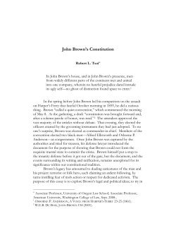John Brown`s Constitution - DigitalCommons@UM Carey Law
