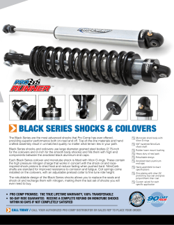 Pro Comp&reg; - Black Series Shocks Information