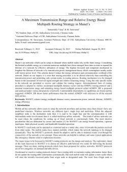 A Maximum Transmission Range and Relative Energy Based