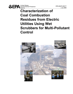 US EPA`s Characterization of Coal Combustion Residues from