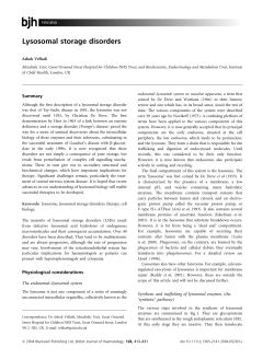 Lysosomal storage disorders