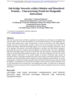 Salt-bridge Networks within Globular and Disordered