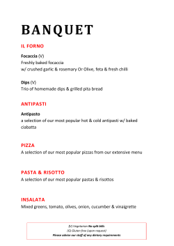 Banquet Menu