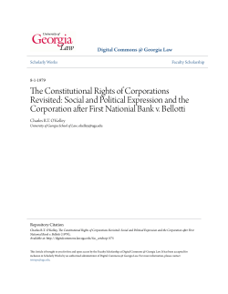 The Constitutional Rights of Corporations Revisited