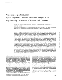 Angiotensinogen Production by Rat Hepatoma Cells in Culture and