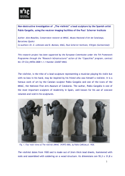 1 Non-destructive investigation of &bdquo;The violinist&rdquo; a lead sculpture by