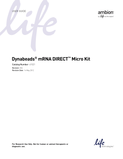 Dynabeads® mRNA DIRECT™ Micro Kit User Guide