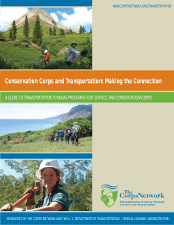 Conservation Corps and Transportation: Making the Connection