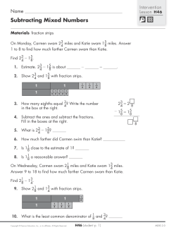 Subtracting Mixed Numbers