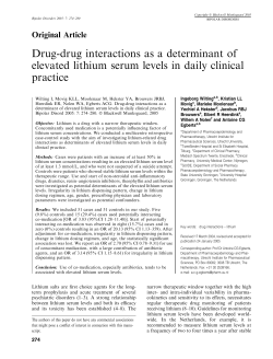 Drug-drug interactions as a determinant of elevated lithium serum