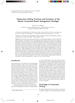 Destructive Fishing Practices and Evolution of the Marine Ecosystem